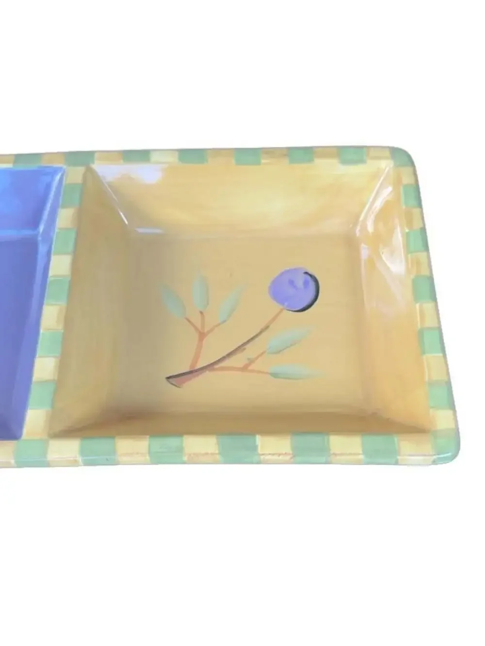 Signature Housewares Olivia by Debby Segura 3-Section Stoneware Serving Tray